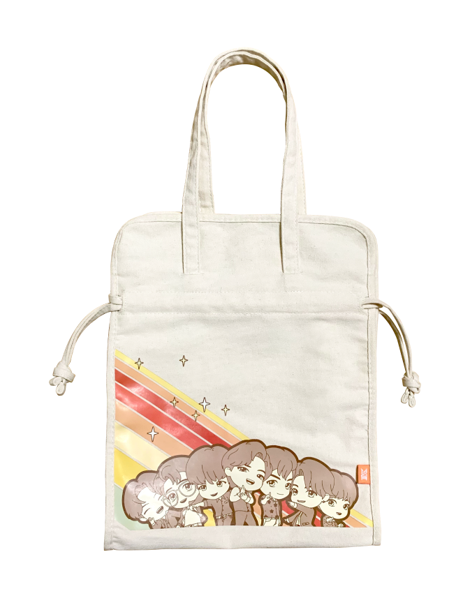A Tie Tote Bag apply with BTS TinyTAN Characters