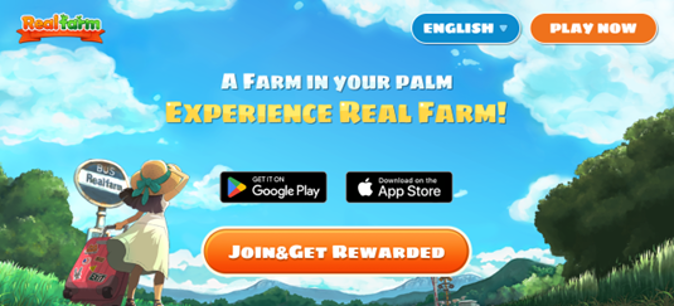 "Real Farm: Save the World" title screen