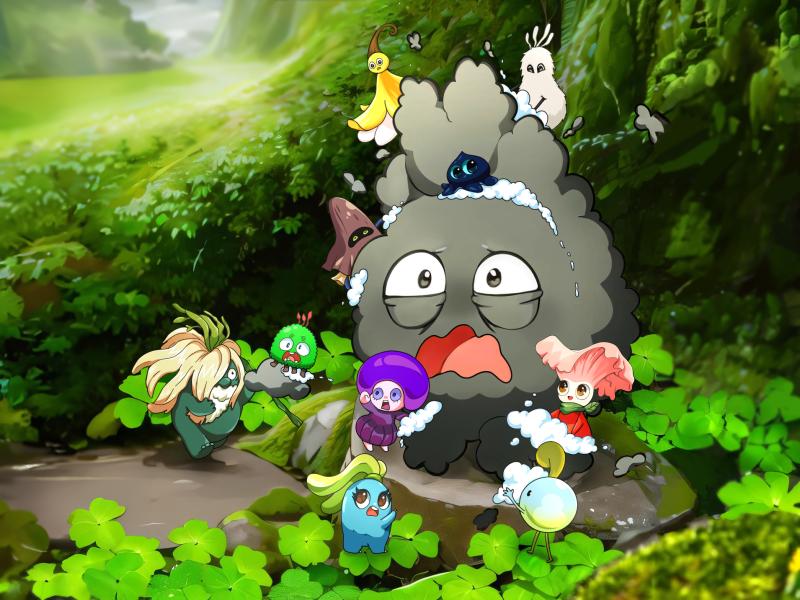 This is a scene where Seori and her friends are washing up, purifying the dirty carbon dioxide soot.