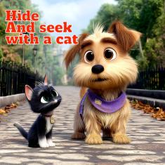Hide and seek with a cat 