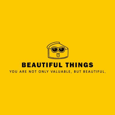 Beautiful things logo with mrs. beautiful character's face