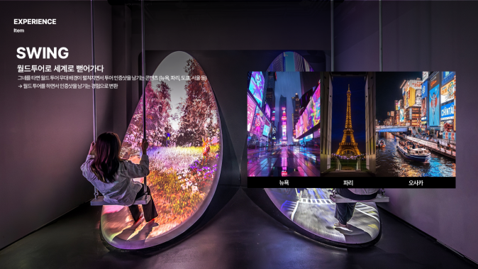 An interactive experience that allows visitors to participate in a world tour across diverse cities