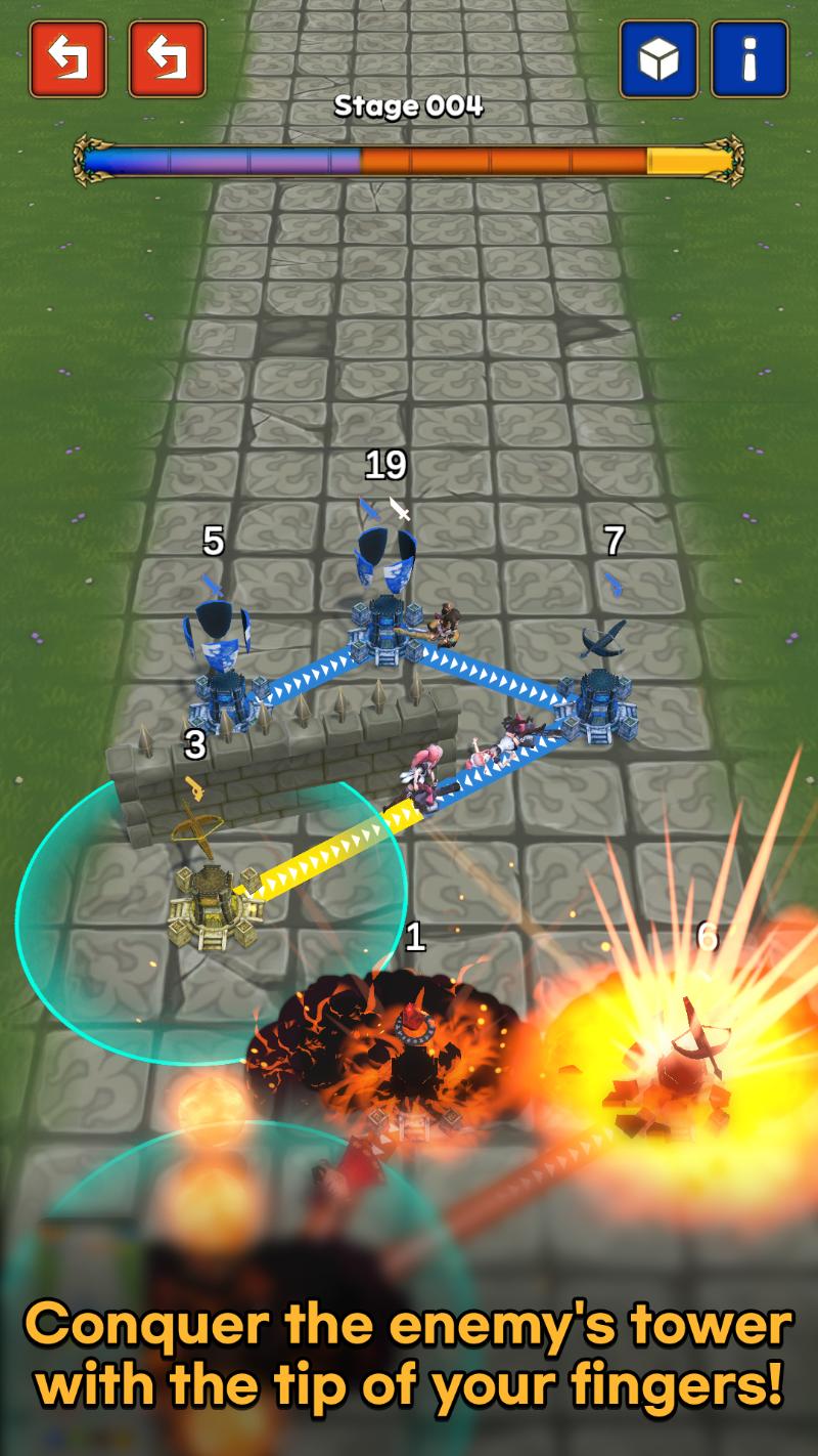 Blood Hero Merge War Siege Battle Screen