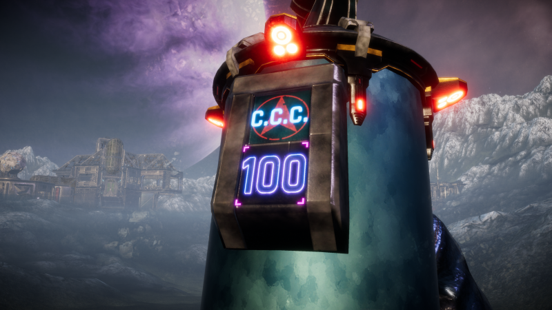 Compression backpack displaying collected waste and quotas