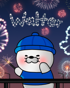 WawaWalter enjoying a fireworks display.