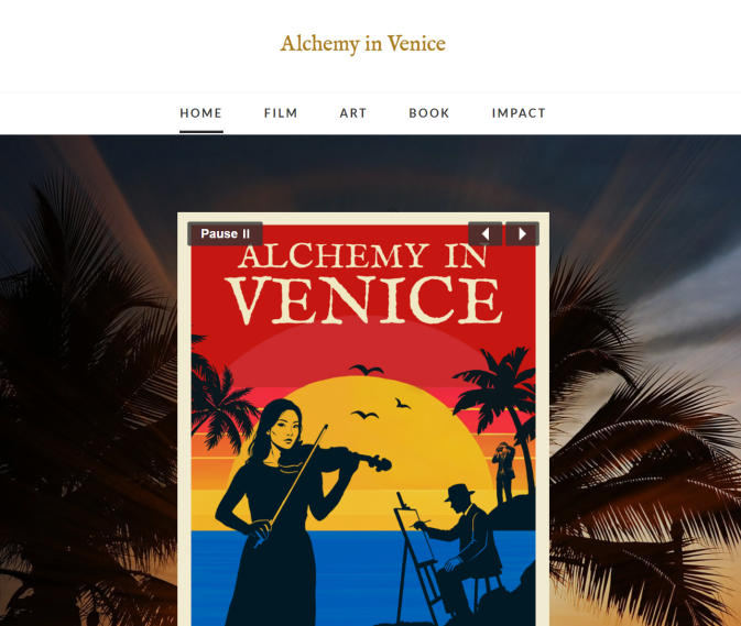 Alchemy in Venice website screen shot 
