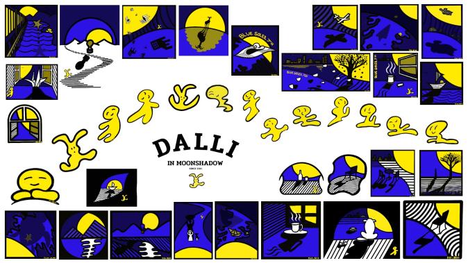There is a character that embodies a moon shadow named "Dalli" who was born in the moon where the moon is from.  Walking through the beautiful night scenery of the earth, looking at the precious and beautiful moments hidden in the daily lives of ordinary people, I express the scenes of those moments in Dali art.  Character Dalli is a character that appears in Daili Art, a digital art.  Dalii is also a character that means different.   All things in the world have different personalities and styles without the same thing.   The difference is so obvious, but sometimes it's a difficult word for those who want to be the same.  Understanding the truth of difference makes it easy to realize how beautiful and peaceful the world is.  Dalli is a character brand that symbolizes each person's difference and personality   Dalli with different shapes and names means different cages.  