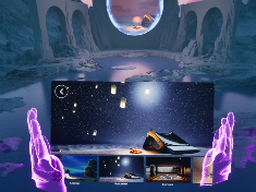 Screenshot image of selecting a stage in the lobby of Inner Peace VR.