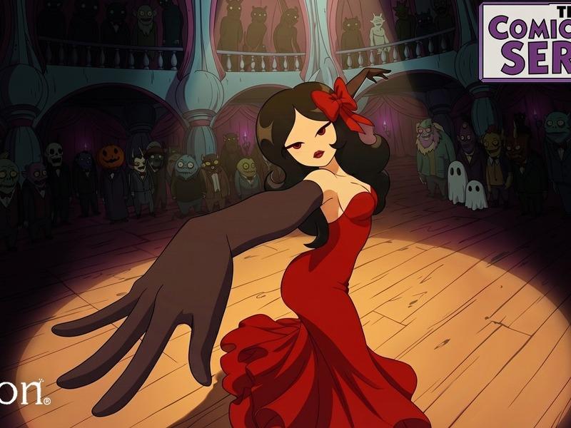 Opening of the "Tango" animated music video — a tango danced under the ballroom spotlight