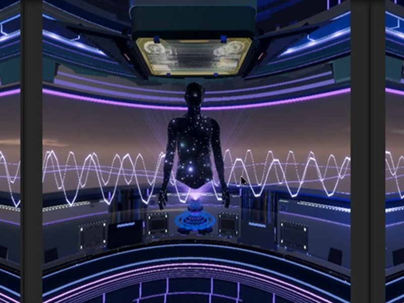 LED Booth–Type Version of <Sharing Cosmos>: Customers can interact within the immersive spatial content, exploring both space and philosophy.