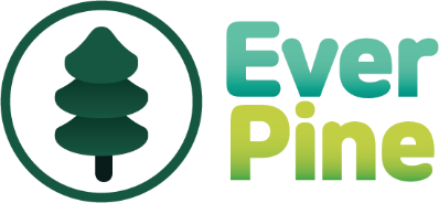 The EverPine logo reflects the brand’s core philosophy of sustainability, growth, and generational connection through meaningful content.