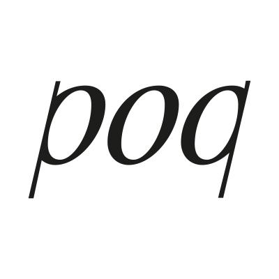 The poq logo is inspired by the image of the letter "o" endlessly repeating between two parallel lines. It reflects poq's core identity: pattern as repetition in form, and print as a physical act.