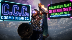 Official title image showcasing C.C.C.'s dark comedy worldview