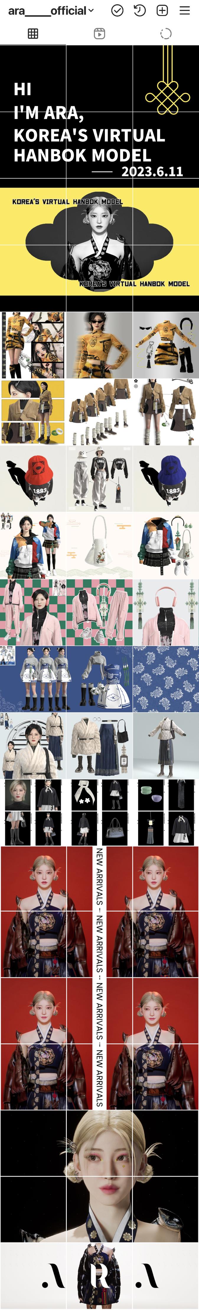 virtual fashion model 'ARA' instagram