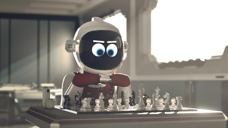 Although a super advanced artificial intelligence, Mono can make mistakes and can be a little clumsy, just like a child. And just like how a human would grow and develop, Mono can learn from those mistakes and improve his intelligence.