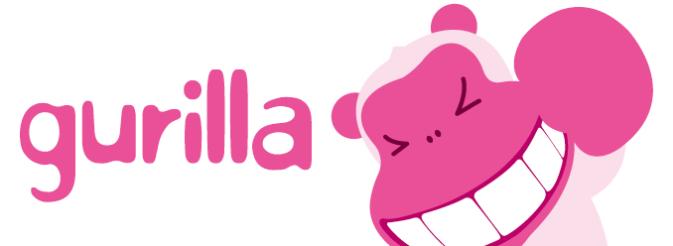 Pink gorilla character - Gurilla. A k-pop singer who sings well