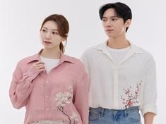 Main visual of 'DEAROS', a high-end shirt brand combining the functionality of 100-year traditional Punggi Rayon with Korean fine art aesthetics.