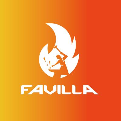 This is a logo that symbolizes a blacksmith’s craftsmanship and the blazing flame behind the creation of a masterpiece.