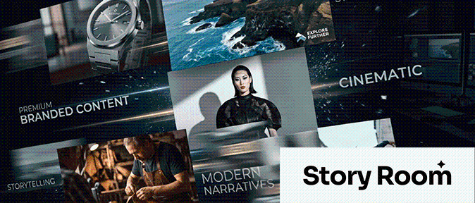 Video content created with StoryRoom 2.0 - branded, cinematic and narrative styles, all produced on one platform