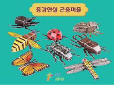 Completedphotos of eight types of augmented reality insect 3D puzzle products