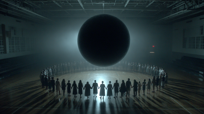 The Black Orb absorbs only the person closest to it. To protect one another, survivors form a circle around the Orb, desperately maintaining a fragile balance.