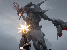 The overwhelming sense of VR immersion against a giant boss over 18 meters