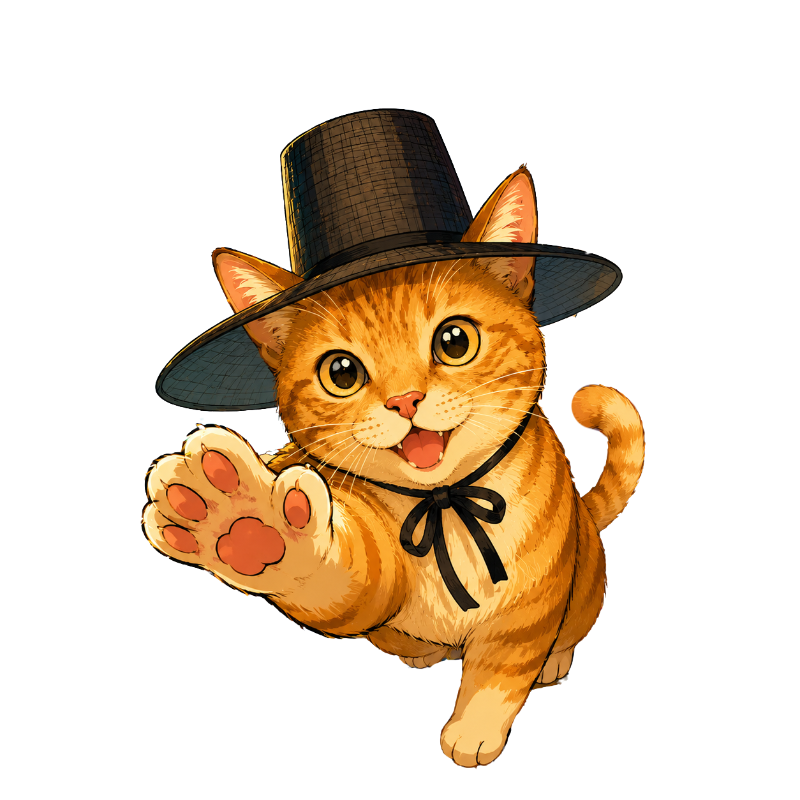 An animation-style version of the Gat Cat IP, developed for illustration fairs and expanded character merchandising.
