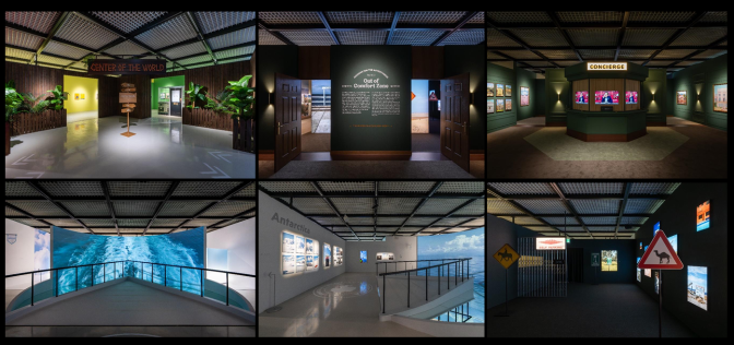 Photos of each exhibition zone