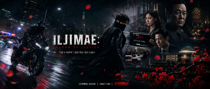 An image depicting Iljimae’s fierce pursuit of justice amid urban chases and a powerful conspiracy.