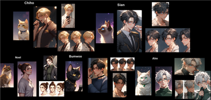 'FÉLIN: The stage of dreams' Characters
