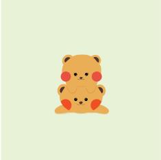 Illrebear and Baby Illrebear snuggled up together. A warm, cozy moment from the always-well-fed Illrebear family.