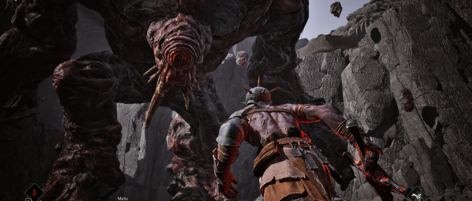 Battle against the giant monster, Matu