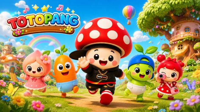 TOTOPANG key visual — preschool 3D animation for ages 2-8, 78 episodes