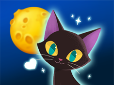 Icon image with the main cat character appearing in Witch and Cats