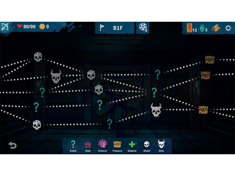 Stage node selection screen from “Midnight Study”