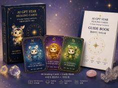 AI GPT STAR Healing Cards is a 44-card healing deck with a guidebook based on the 12 Zodiac character IP. It is designed for self-discovery, emotional wellness, education, and global licensing opportunities.