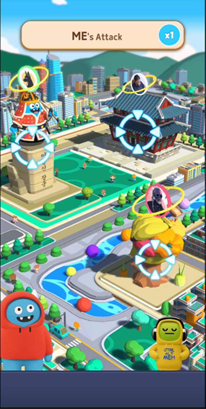  Player can attack other user's landmark and player's Landmark can be attacked by the others. This is attack event of 1st theme  of SEASON 1