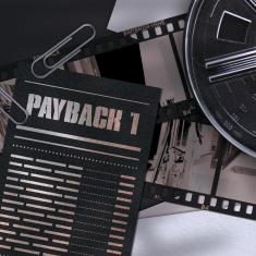 This is the album art for the PAYBACK audio drama CD design.