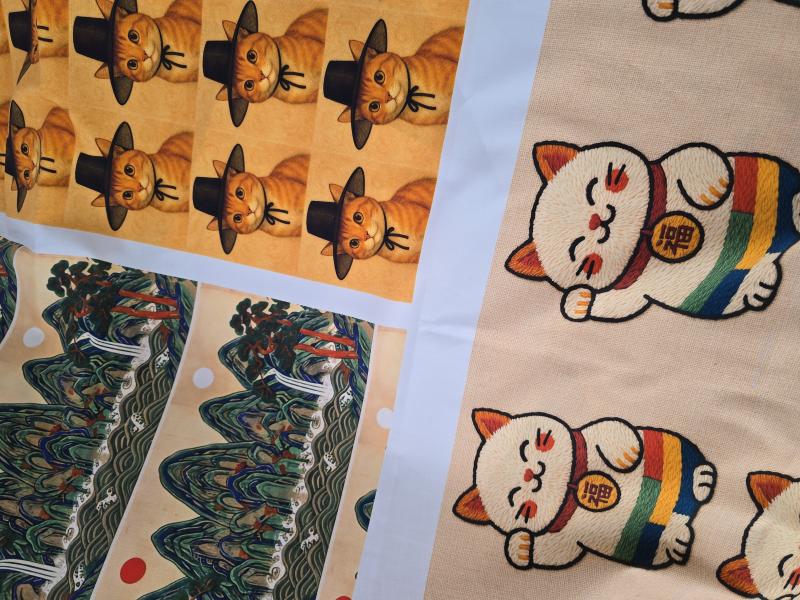 Original fabrics designed with Myohan Stitch’s character IPs
