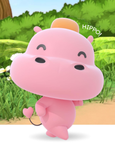 Soft pink hippo