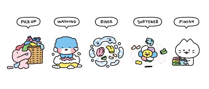 WASHZ friends in action: The laundry journey!!