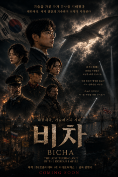 Official key poster for BICHA, depicting the legendary flying machine and the international struggle for technological supremacy during the final years of the Korean Empire.