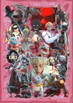 This image presents JUNKY CREAM’s original IP portfolio developed and produced to date.
