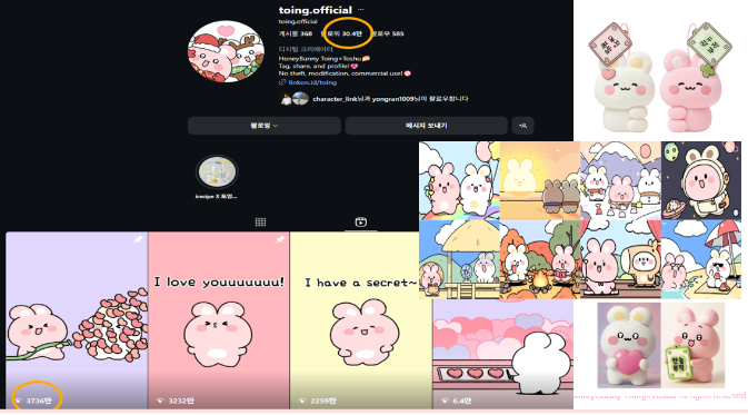 Toing Instagram 300,000 followers and 37.2 million screens when viewing videos