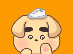 This is a representative image of Moongti, the main character of Wittiz, balancing running shoes on its head and expressing excitement about going out for a workout with the user. It is used as an app icon to encourage user engagement and participation.