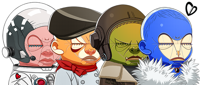 Original artwork showcasing the diverse characters and world of GONU CARITAS