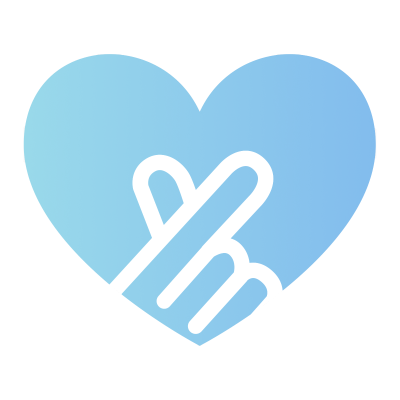 This logo represents Heartvote and symbolizes the way fans express their love to artists by sending hearts.