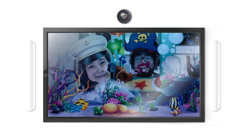 AR video interactive content implemented without auxiliary equipment