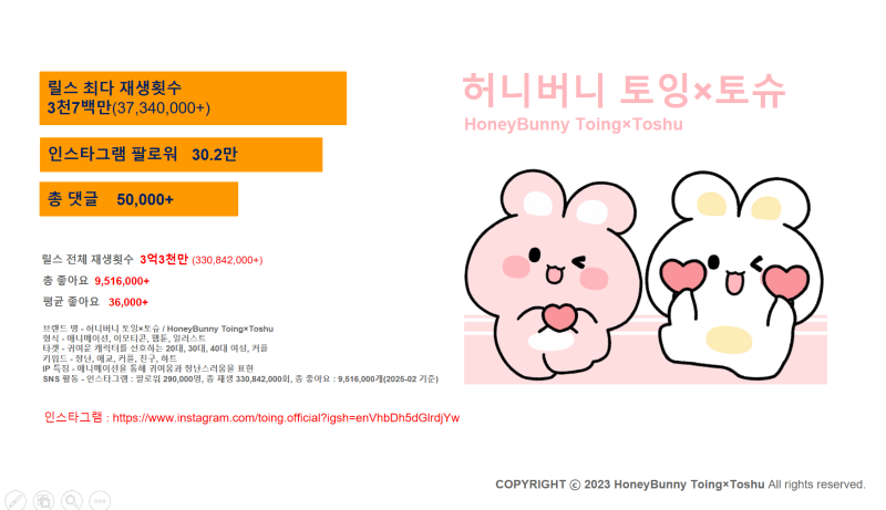 The representative screen cut of the popular Instagram couple character, Toying Toshu