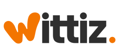 The lively, bouncy “W” symbolizes fun and engaging content, while the solid presence of the remaining letters reflects professionalism. “Wittiz” is a coined name created by combining “wit” and “-iz,” expressing the idea of witty, creative people.